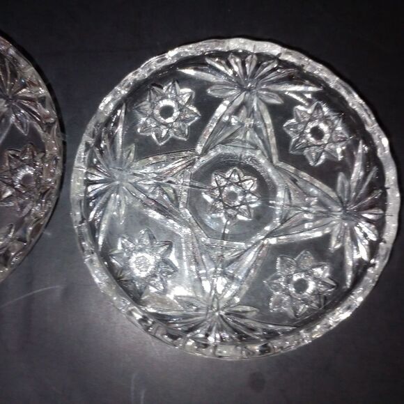 🆕🥃 Vintage Crystal Coasters Set of 4 - Picture 3 of 4